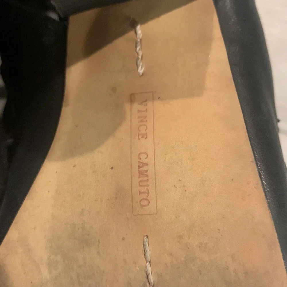 Vince Camuto Wedge Sandals - Black - Size 8.5 M - Picture 12 of 13